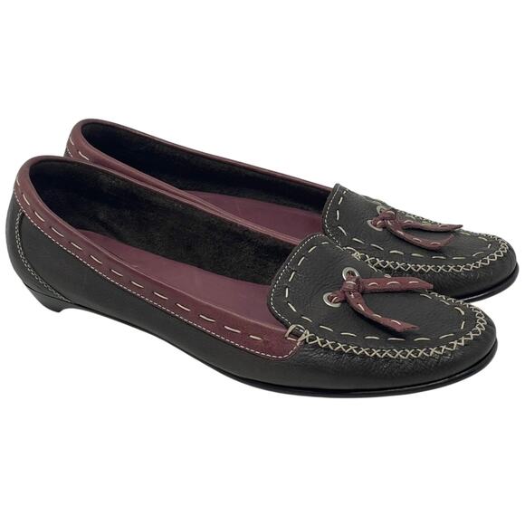 Cole Haan Brown & Mauve Leather Flats Size 8.5B - Picture 1 of 11